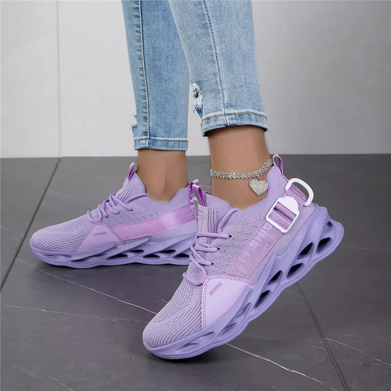 Moda Lila Casual Sneakers Dam Herr Blade Löparskor Storlek 48 Lätta Andningsbara Sportskor Herr Mesh-sneakers