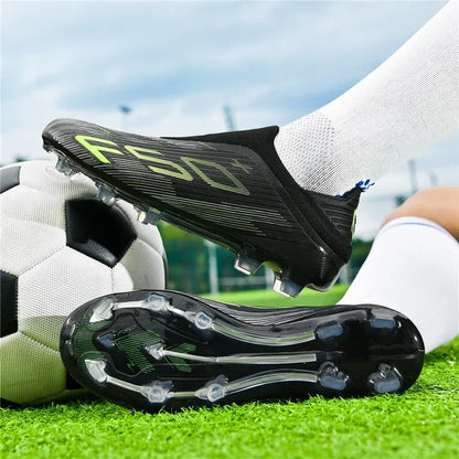 Nouvelles chaussures de football pour hommes, chaussures de match, crampons pour terrain en gazon, baskets de haute qualité, chaussures de futsal pour intérieur, chaussures montantes antidérapantes pour extérieur, meilleu