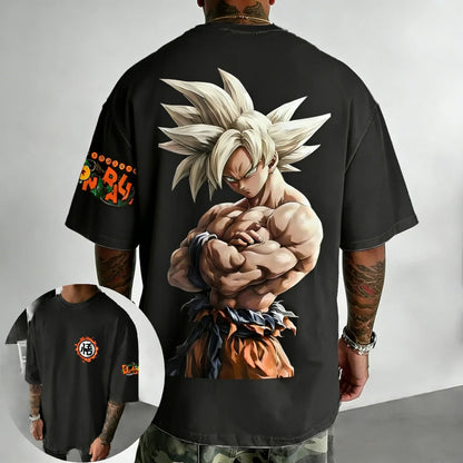 Dragon Ball Anime Pure Cotton T-shirt Summer New Goku Printed Men's and Women's Harajuku Hip Hop Casual Short Sleeve Top