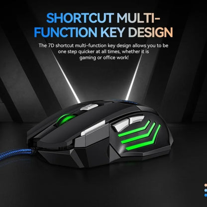 G6 USB жична геймърска мишка със 7 бутона, скрол колело, регулируема оптична резолюция 5500DPI, ергономична e-sports мишка за лаптоп PC Xiaomi