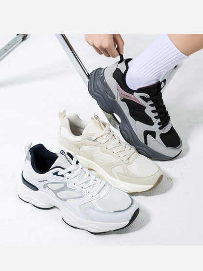 Baasploa Women's Walking Shoes Lightweight Mesh Breathable Sport Shoes Comfortable Soft Leather Casual Sneakers