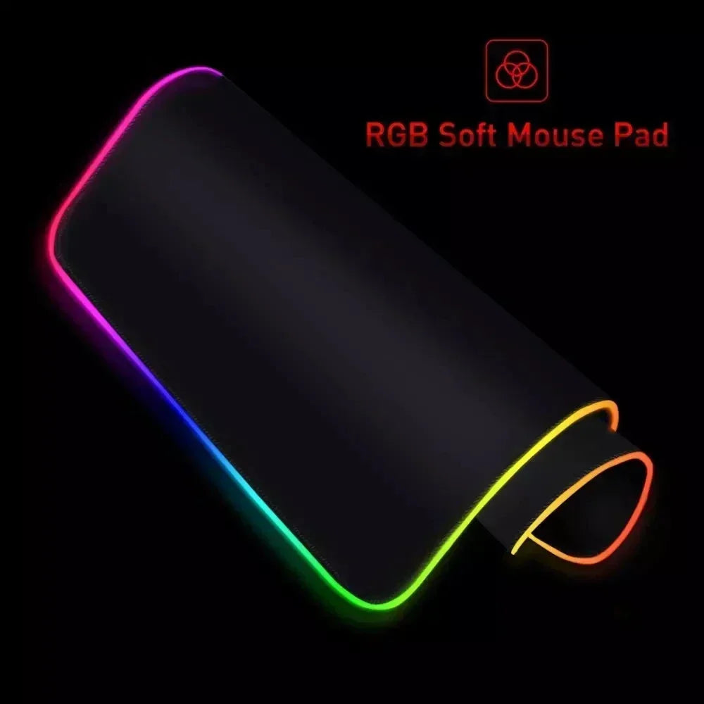 RGB Mouse Pad Game World Of Warcraft Large Table Pad Computer Accessories XXL Laptop Antislip Keyboard Pad LED Backlight Deskmat