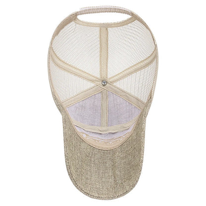 New Fashion Outdoor Sport Baseball Cap Casual Snapback Hats linen mesh fabric embroidery Suitable for spring  summer and autumn