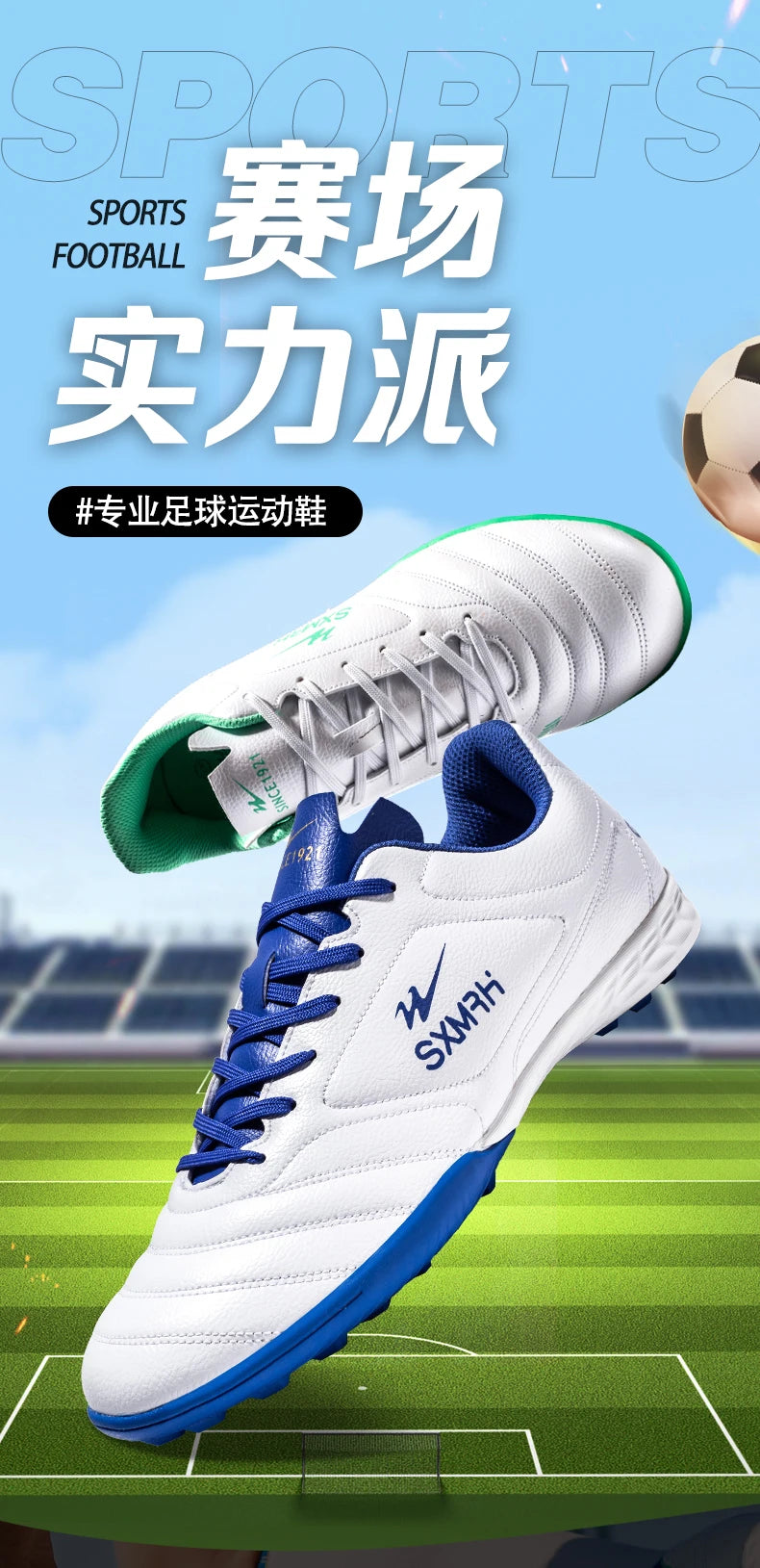 Double Star Herren-Fußballschuhe aus echtem TF-Turf, für Grundschüler, Jugendliche, Erwachsene & Kinder, professionelles Training und