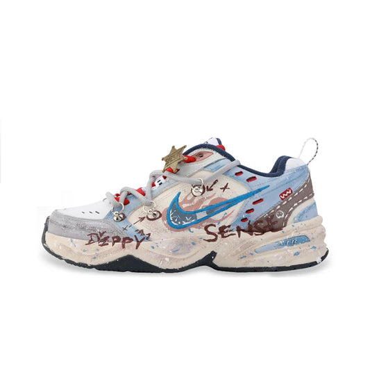 Custom Sneakers Nike Air Monarch 4 Drippy Officer Bunny American Retro Exquisite Hand-Painted Low-Top Unisex Running Shoes