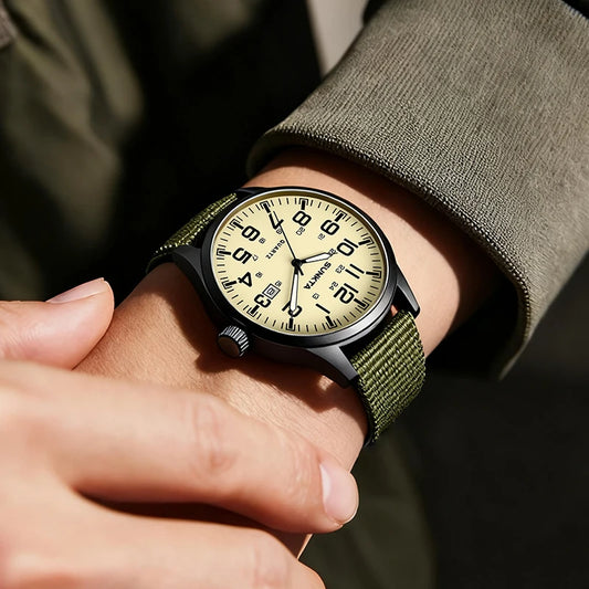2026 SUNKTA Top Luxury Mens Watch Fashion Casual Quartz Wristwatches Luminous 30M Waterproof Nylon LIGE Watches Men Gifts Reloj