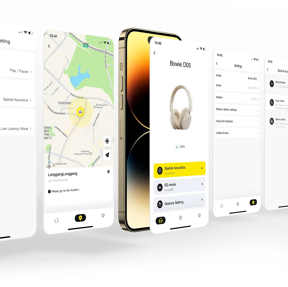 Baseus kabellose Bluetooth 5.3 Over-Ear-Kopfhörer – HiFi-40mm-Treiber, faltbares Headset mit 70H Wiedergabezeit und Spatial Audio