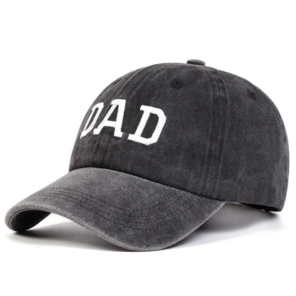 2PCS Unisex DAD MOM Letter Embroidery Wash Baseball Caps Spring and Autumn Outdoor Adjustable Casual Hats Sunscreen Hat