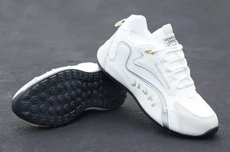 Vattentäta sneakers i PU-läder för män, lediga sportskor, lätta, andningsbara, platta och halkfria tennisskor, Zapatillas Hombre