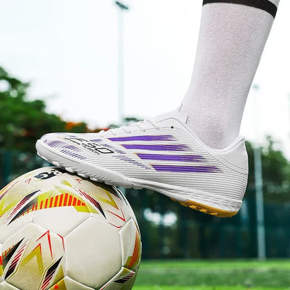Nouvelles chaussures de football pour hommes, baskets confortables, chaussures de football professionnelles à cheville haute, chaussures de sport unisexes antidérapantes TF/FG pour garçons