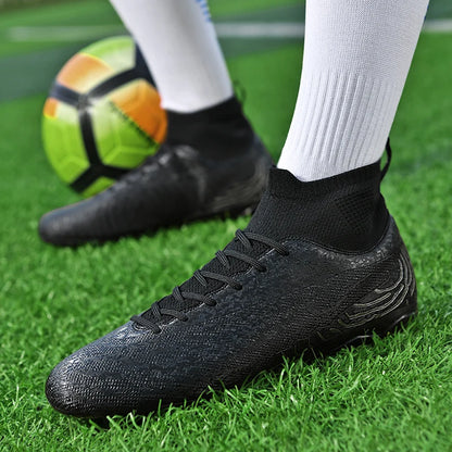 Chaussures de football professionnelles pour hommes/femmes, antidérapantes, à crampons FG, respirantes, pour l'entraînement