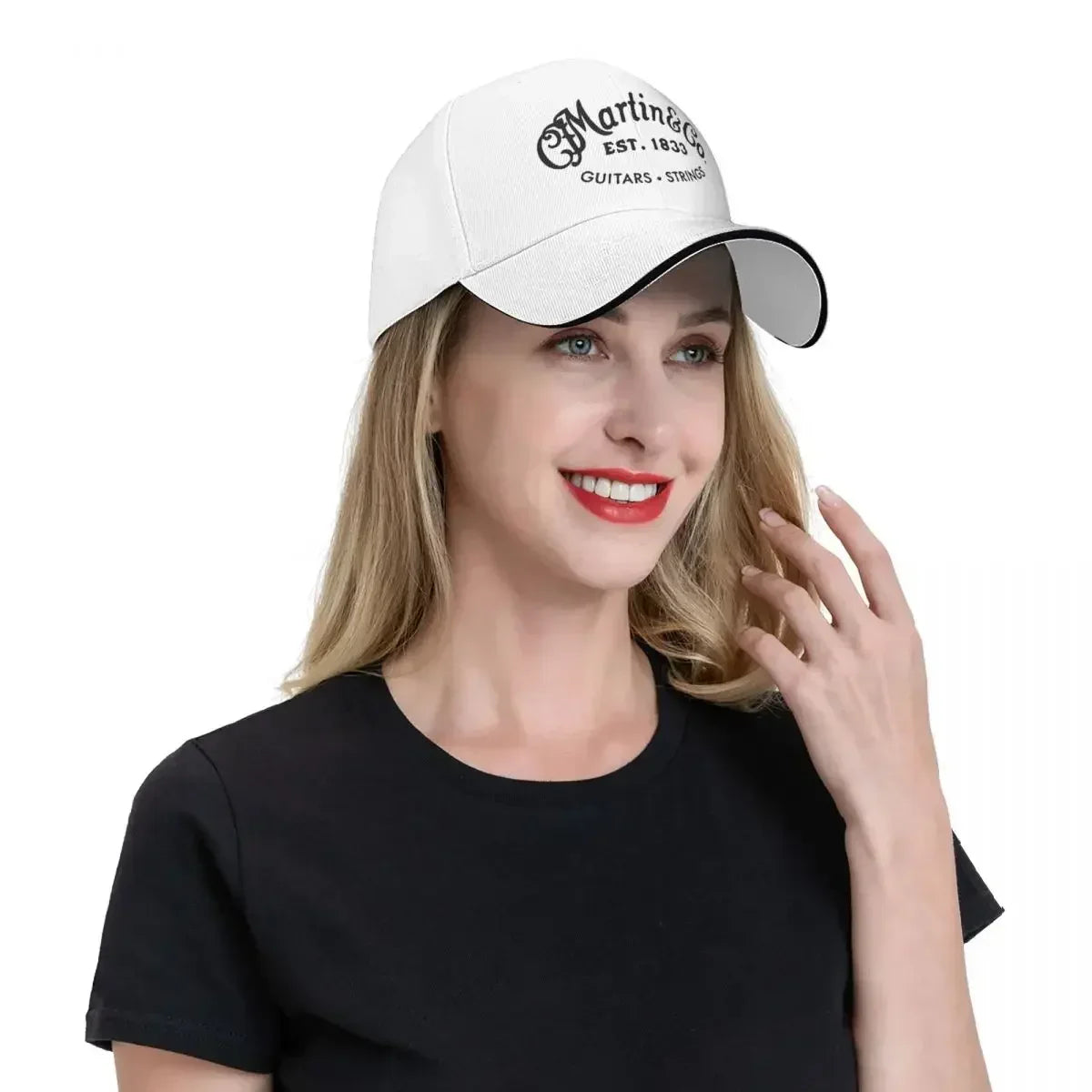 Authentic Martin Guitar Black Design Cap Baseball Cap Streetwear Winter Hats Woman Men