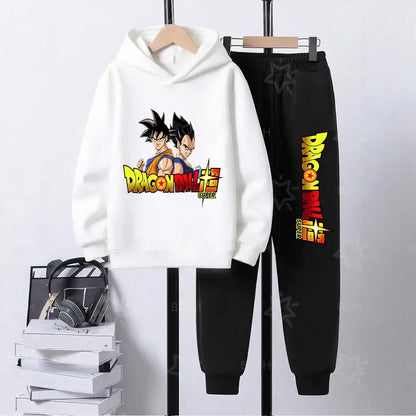 Dragon Ball Super Son Goku Printed Hooded Sweatshirt Suit Casual Loose Anime Streetwear Hoodie Pants 2 Piece Set for Men Boys, Produit gaming premium Fraquane, équipement gamer