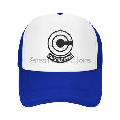 Capsule Corp Κασκέτα μπέιζμπολ με πλέγμα Unisex Καπέλο Trucker Hip-Hop Καπέλο Anime DBZ Dad Hat Ρυθμιζόμενο καπέλο αγώνων Καλοκαιρινά καπέλα Trucker Snapback