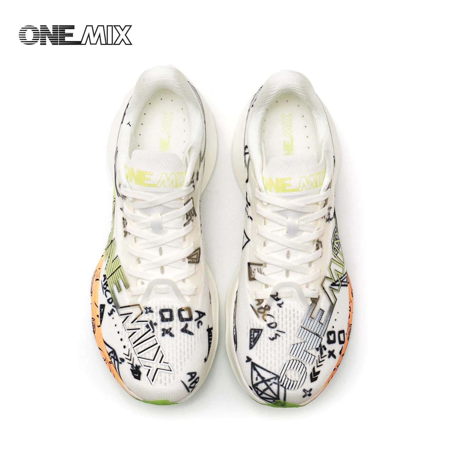 ONEMIX Nylon Carbon Board Marathon Running Racing Shoes, Professional Stable Support, Shock Relief, Ultra-light Rebound Sneakers