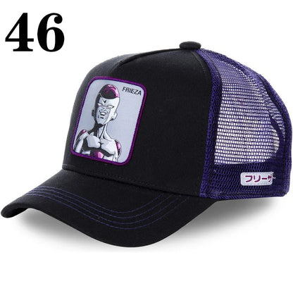 Dragon Ball DRAGONBALL síťovaná čepice, kreslená síťovaná čepice, pánská a dámská baseballová čepice, módní čepice s nášivkou, trucker čepice