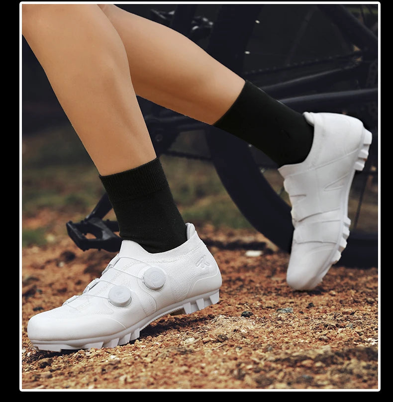 Men's MTB Cycling Shoes New Women's Pink Self-Locking Cleats Speed Road Bicycle Shoes Flat Trail Racing SPD Mountain Bike Sneakers