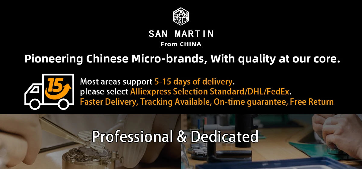 San Martin Simple Men Watch 37mm Pilot Miyota 8215 Classic Military Explore Automatic Mechanical Watches Waterproof 100m