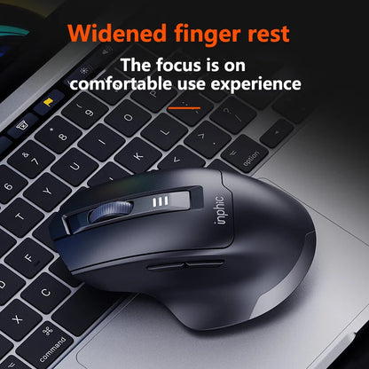 INPHIC Silent Office Mouse Battery Level Display 2400DPI Wireless Mouse Suitable for Desktop and Laptop Computers