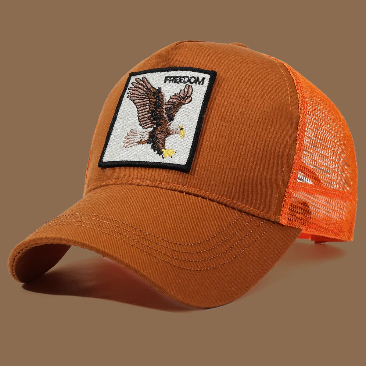 Gorra de camionero unisex con águila bordada y aplique: ideal para el día a día, para hacer deporte y como protección solar