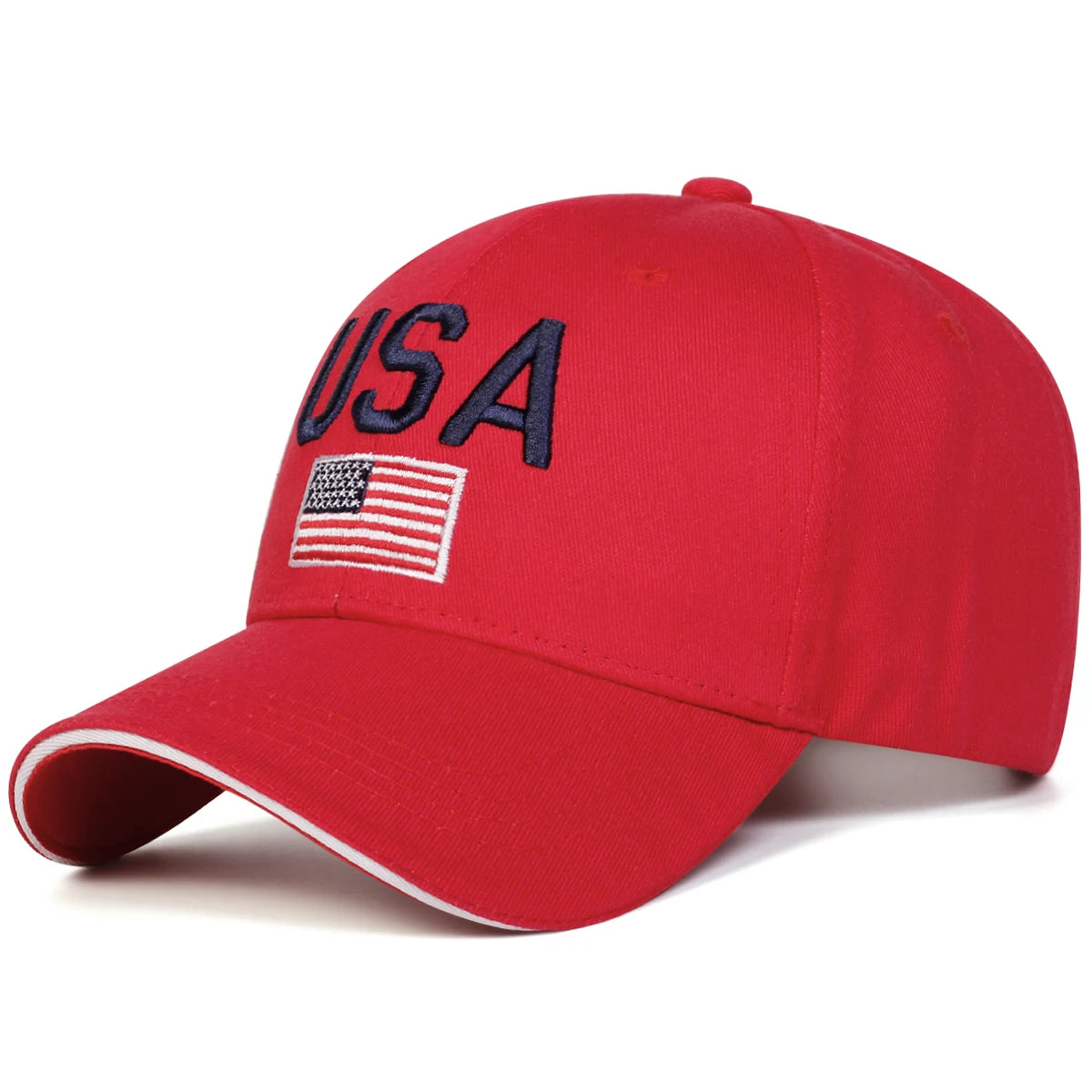 Unisex USA Letter Embroidery Baseball Caps Spring Autumn Outdoor Adjustable Casual Hats Sunscreen Hat Sports Cap