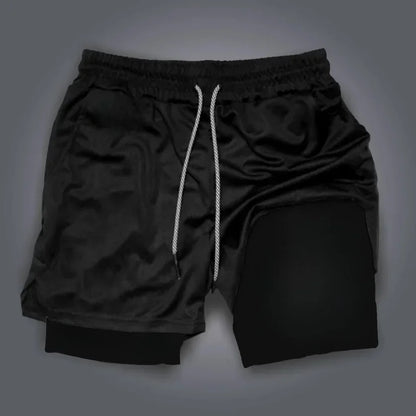 Bandai Dragon Ball Goku Printed Double-layer Shorts, Loose Men's and Women's Summer Sweat-wicking and Breathable Sports Shorts