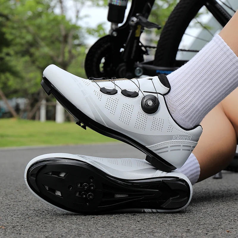 Men Cycling Shoes Road Bikes Women Racing Competition Self-Locking Speed Cycling Sports Shoes Women Spd Cleats Cycling Shoes