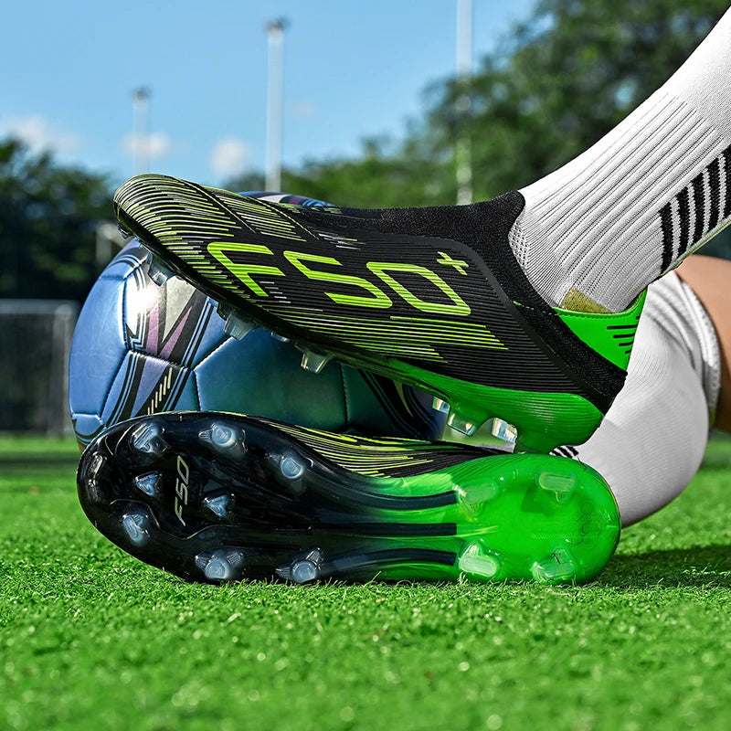 Chaussures de football F50 pour hommes, crampons d'entraînement rapides, chaussures de football antidérapantes pour extérieur, Chuteira Campo 35-45