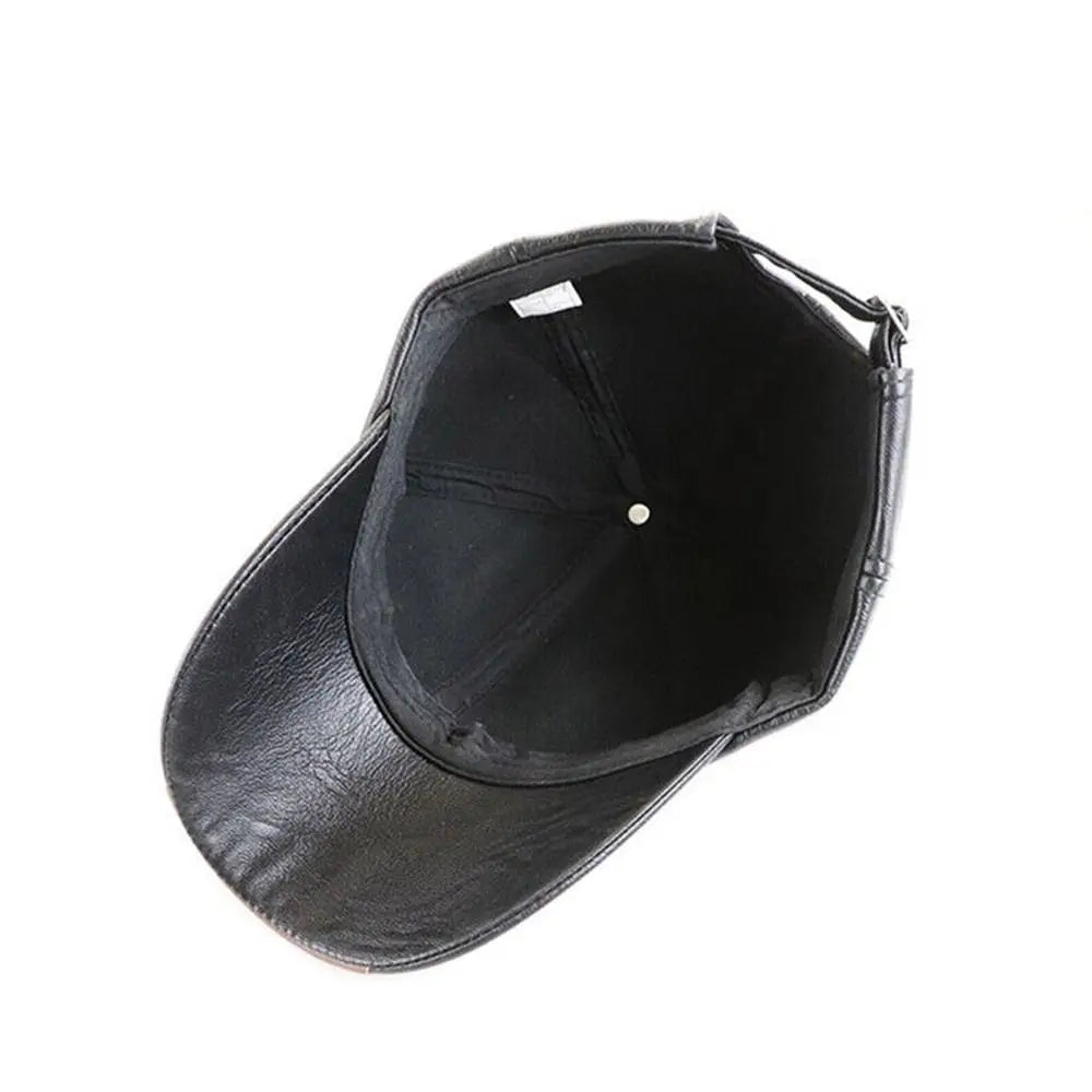 Men Hats Baseball Caps Leather Outing Cap Fashion Casual Adjustable Winter Warm Hat