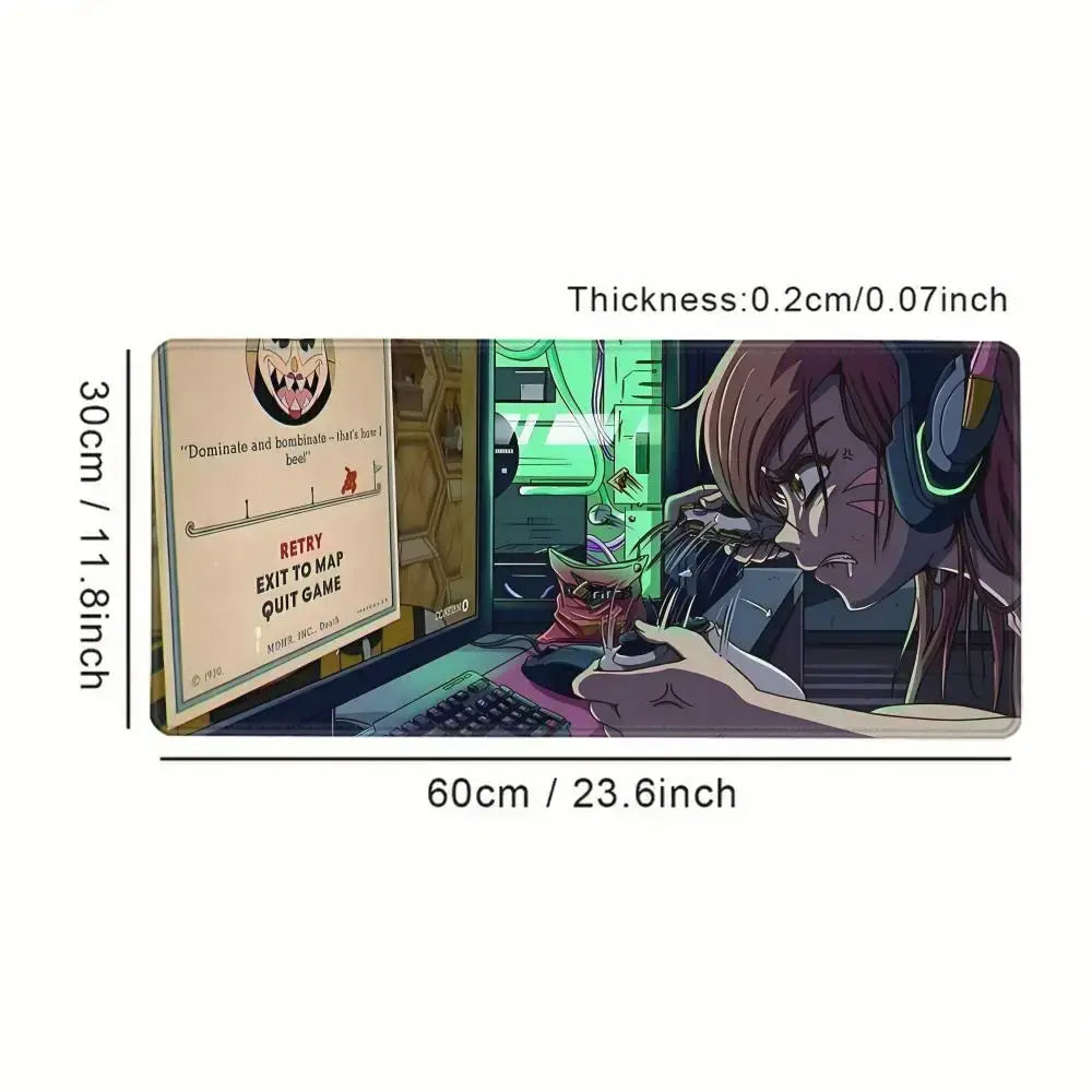 Anime-Gaming-Girl Overwatch großes Mauspad 900x400 Laptop Büro Gummi weiche Schreibtischunterlage Computer-Tastatur HD-Druck Mousepad XXL