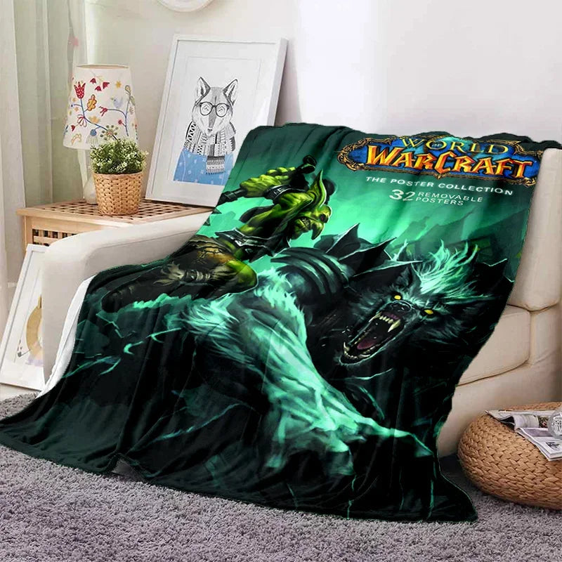 WOW, World of Warcraft  Demon Hunter, Lich King Game Flannel Blanket for Beds Bedroom Sofa Picnic,Throw Blanket Outdoor Leisure
