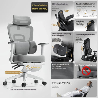 Modern Gaming Chair Racing Style Ergonomic Computer Chair Headrest Footrest Office Chair Gaming Chair Furniture