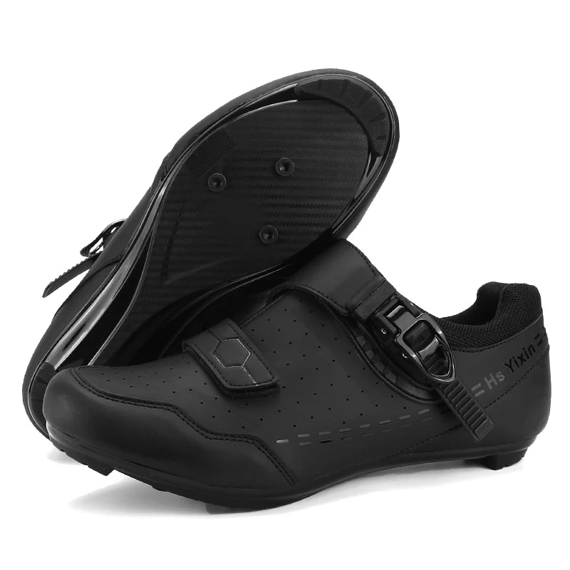 Mountain Bike Shoes Mens Cycling Shoes Quick Ratchet Buckle Compatible with SPD System Pedal for Indoor Outdoor Women MTB Shoes