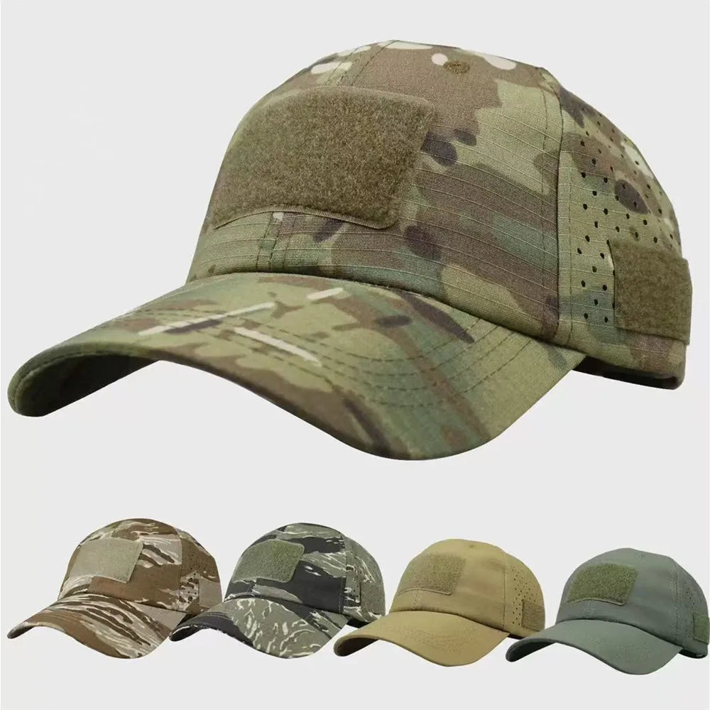 1 stk. Ny camouflage-baseballkasket til mænd, åndbar solhat til udendørs sport, jagt, vandreture, camping, strand og fiskeri