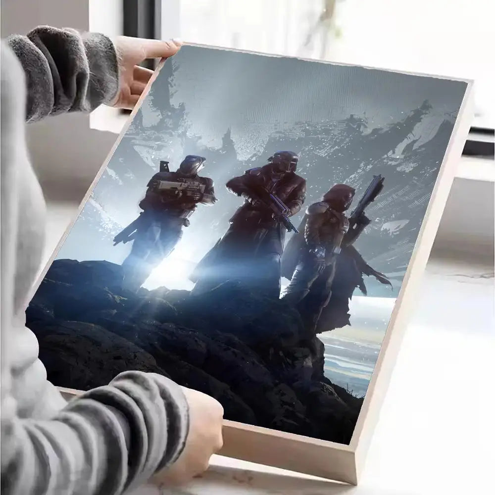 Destiny Poster Self-adhesive Art Waterproof Paper Sticker Coffee House Wall Decor