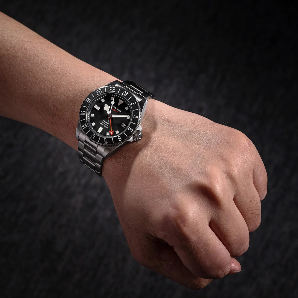 SEESTERN Diver Man Watch Titanium Automatic GMT Mechanical Wristwatch NH34 Movement Sapphire Crystal 20ATM Waterproof Lume S462