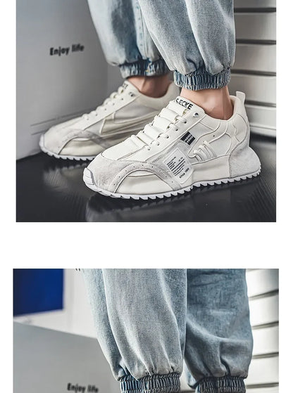 Baskets de luxe pour homme, chaussures de sport, mocassins, baskets casual pour homme à semelles épaisses, confortables, respirantes, tendance, au design original et personnalisées