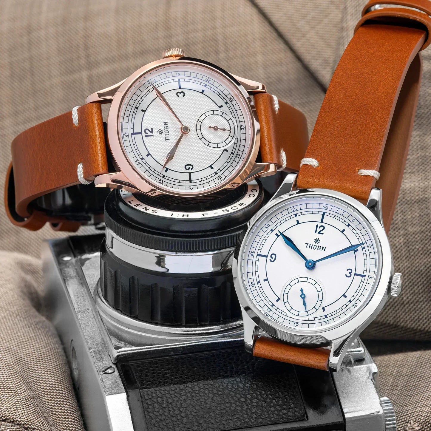 THORN T001 Quartz Watch 316L Stainless Steel Sapphire Crystal Waterproof Grilled Blue Hands Fashion Business Men WomenWatch