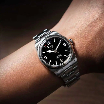 Montre à quartz pour homme Watchdives WD1960S V2, style vintage, cadran crème, 36 mm, mouvement VH31 à trotteuse fluide, verre saphir bombé, étanche 10 ATM, aiguilles luminescentes, boîtier en acier inoxydable