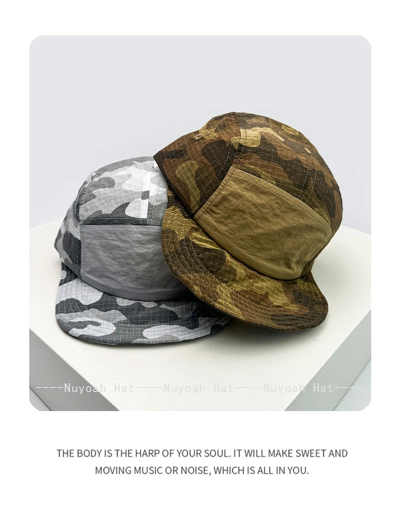 Unisexové kšiltovky CAMO s rychleschnoucí výšivkou písmen, sluneční kšiltovky s barevnými bloky, prodyšné osobní kšiltovky s šikmým kšiltem, univerzální kšiltovky