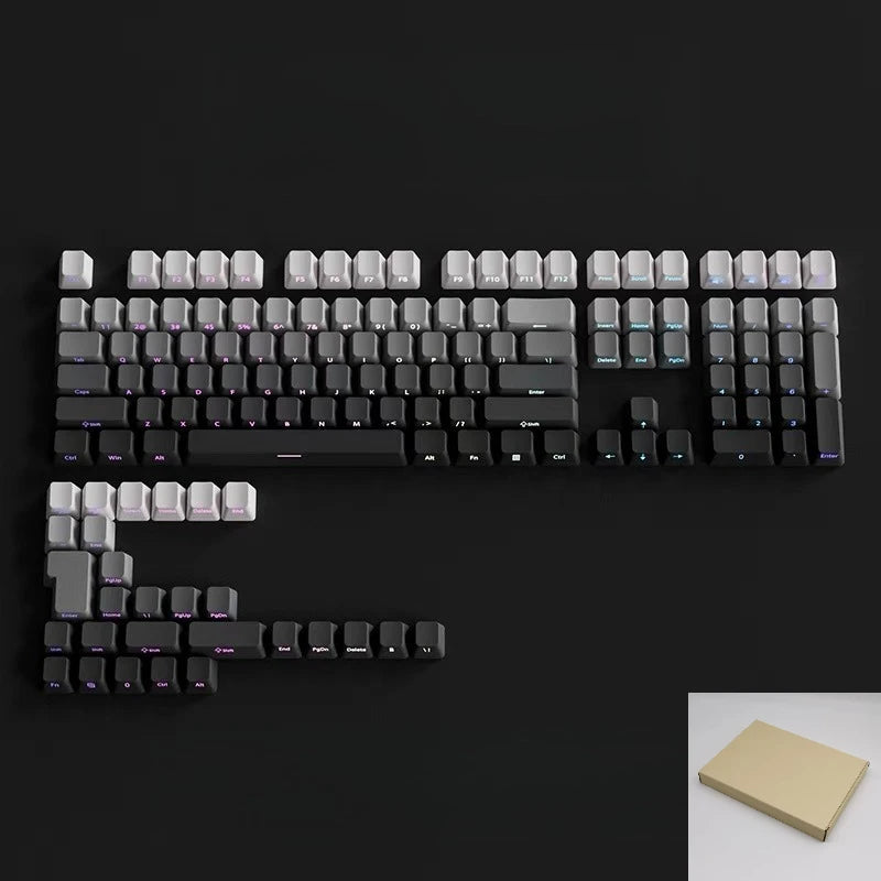 2025 Original Daylight Keycaps PBT Translucent, Side-engraved OEM 136 Keys, Customized To Fit 60/84/98/108 Mechanical Keyboards.