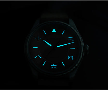 San Martin 39.5mm Men Pilot Watch YN55 Automatic Mechanical Aviation Watches Chinese Style Original Design SN0033 Field Watch