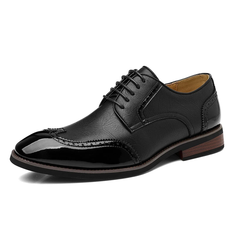PU Leather Men's Oxford Shoes Heightened Formal Casual Shoes Business Male Suit Shoes New Design Derby Footwear Walking Sneakers