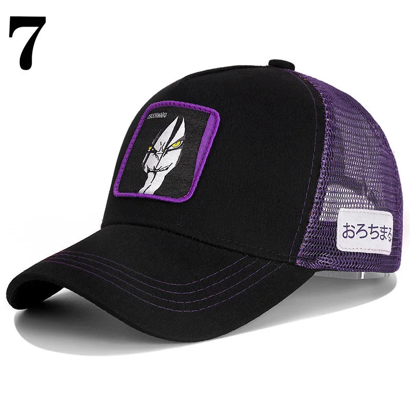 Dragon Ball DRAGONBALL síťovaná čepice, kreslená síťovaná čepice, pánská a dámská baseballová čepice, módní čepice s nášivkou, trucker čepice