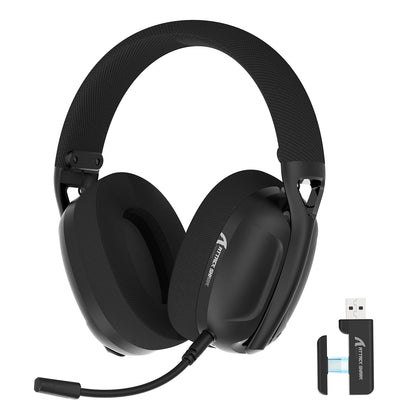 Headset Gaming ATTACK SHARK L80 Ultra-Leve 180g – Sem Fios Tri-Mode (Bluetooth 5.3 / 2.4G / Com Fio), Som Surround 5.1, Drivers de 40mm, Microfone Removível