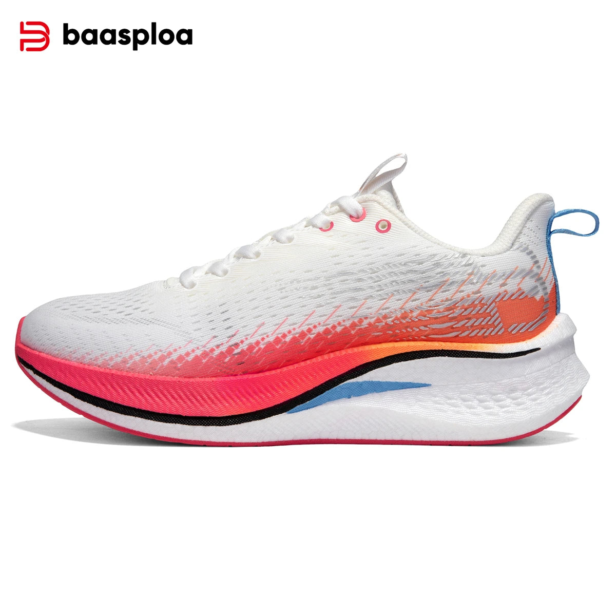 Baasploa Running Shoes Men Carbon Plate Professional Cushioning Anti-Slip Sneaker Female Casual Breathable Jogging Sports Shoes