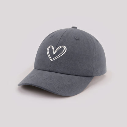 Cartoon heart-shaped Baby Baseball Cap Cute Solid Color Toddler Sun Hat with Ears Summer Adjustable Kids Boy Girl Peaked Cap ﻿