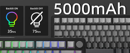 Teclado mecánico ATTACK SHARK X85 Tri-mode Gasket 75% con perilla CNC, acolchado de 5 capas, hot-swappable, retroiluminación RGB y NKRO