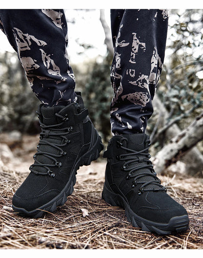 Stivali tattici da combattimento migliorati da uomo per outdoor e campeggio, antiusura, a risposta rapida, scarpe da trekking, pesca e caccia, sneakers da uomo