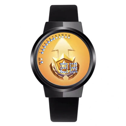 Reloj Fortnite de moda cute, cartoon y kawaii personalizado con luz nocturna LED táctil, reloj electrónico para estudiantes, regalo para amigos